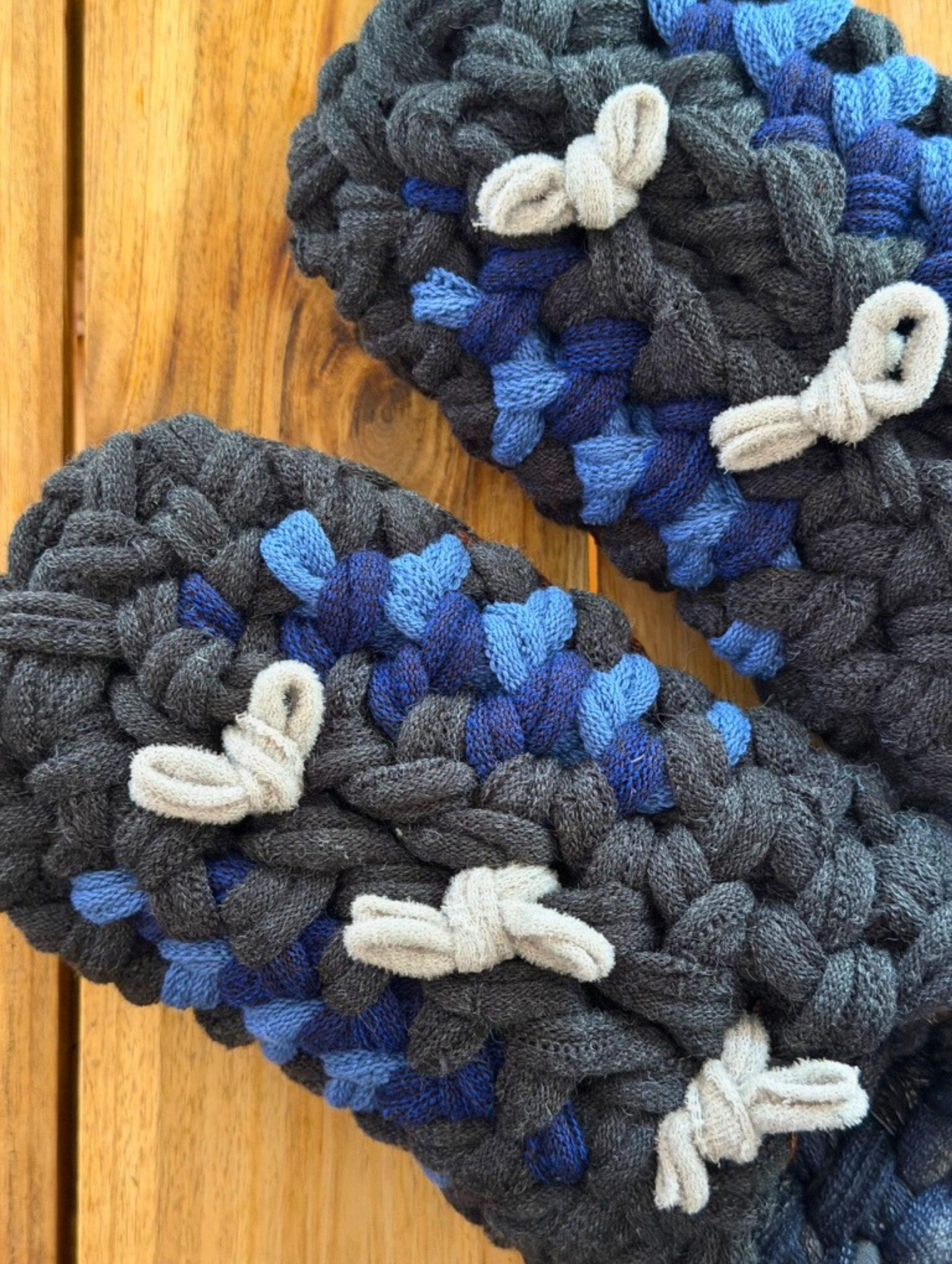 Knit up-cycle slippers