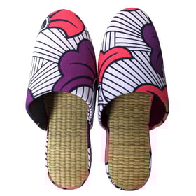 Large Tatami Print Mix Slippers