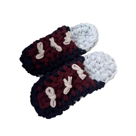 Knit up-cycle slippers