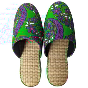 Large Tatami Print Mix Slippers