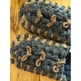 Knit up-cycle slippers
