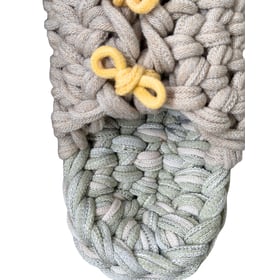Knit up-cycle slippers