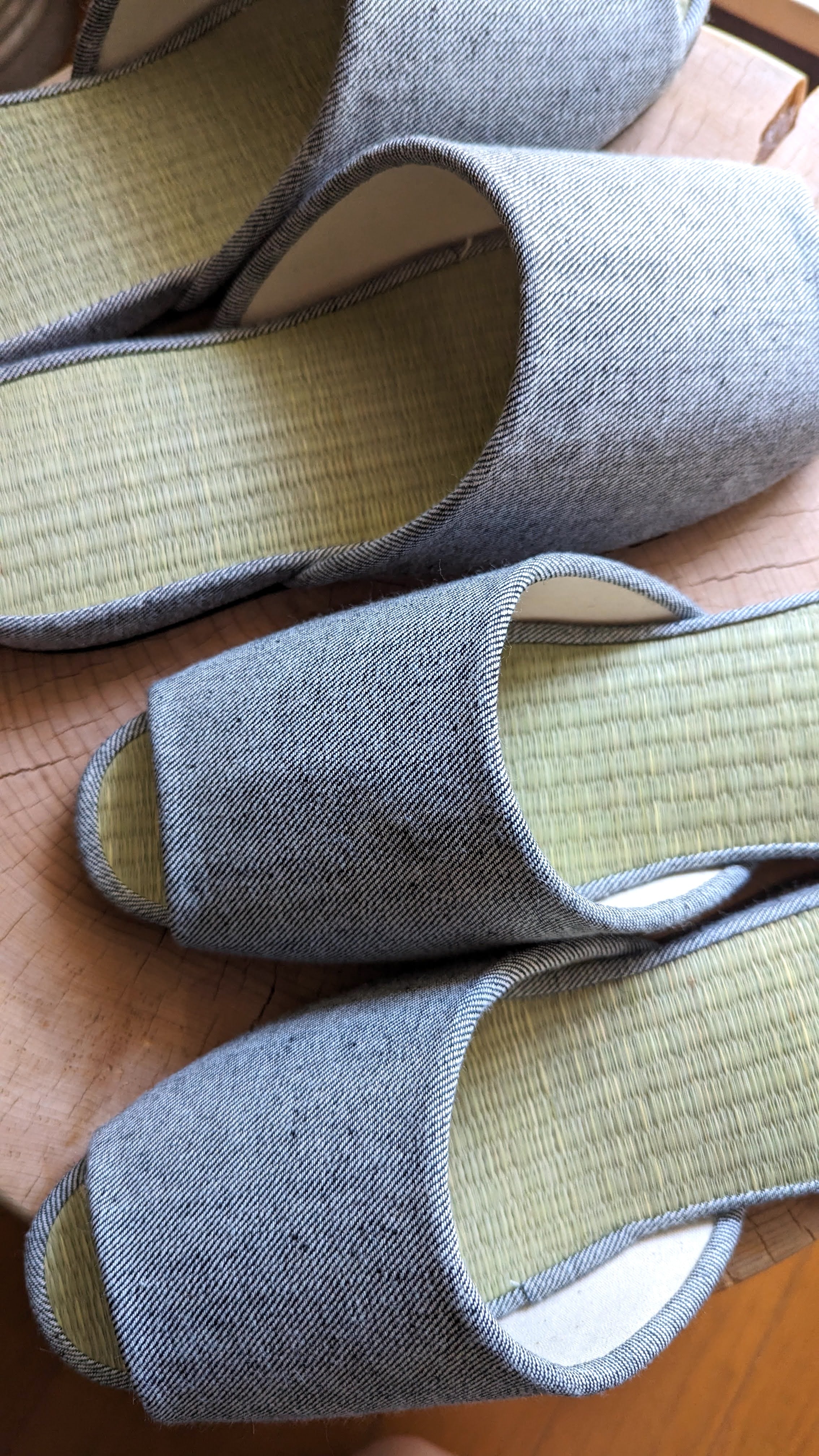 Open-toe TATAMI Denim Slippers B-Type