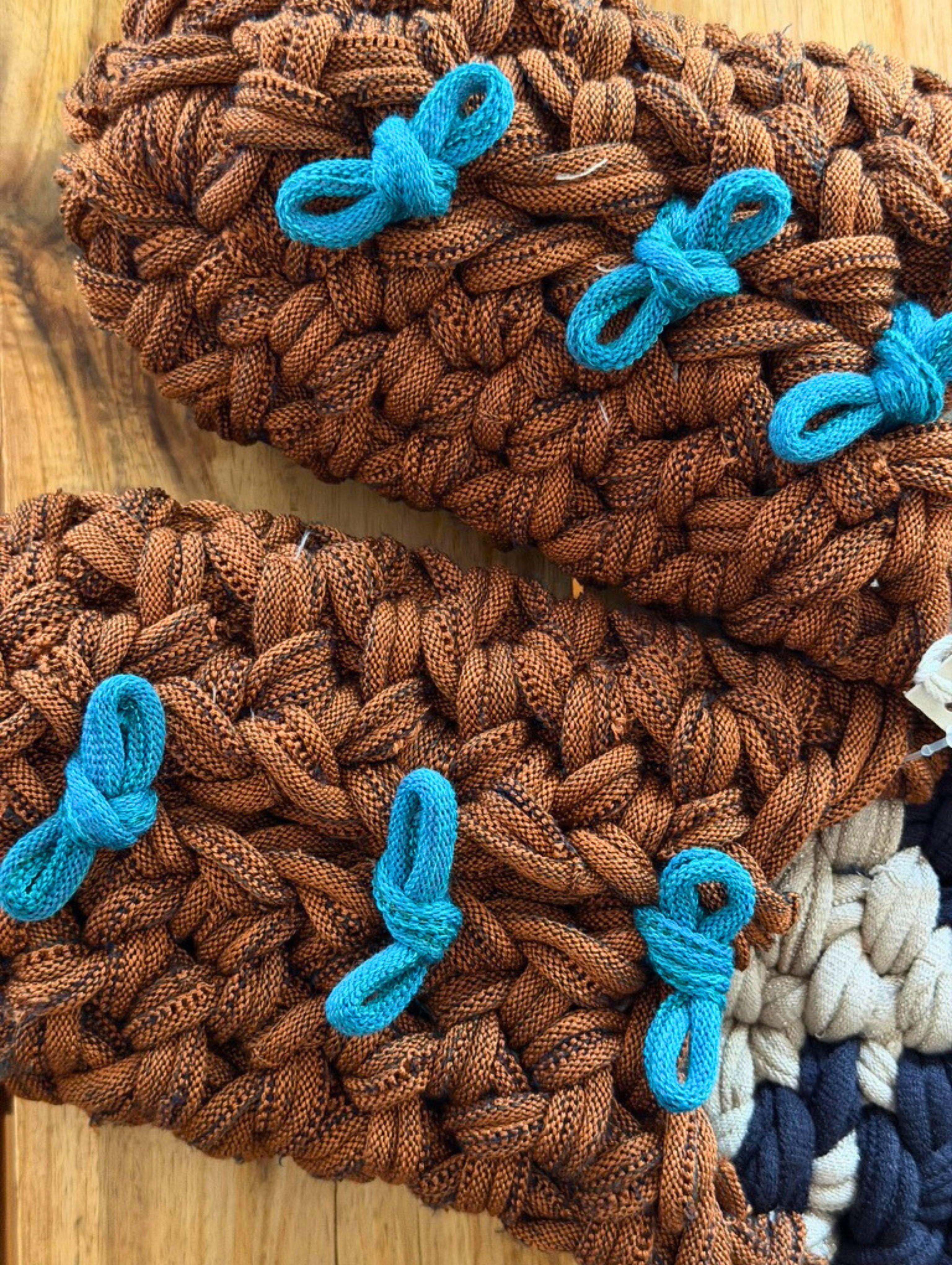 Knit up-cycle slippers