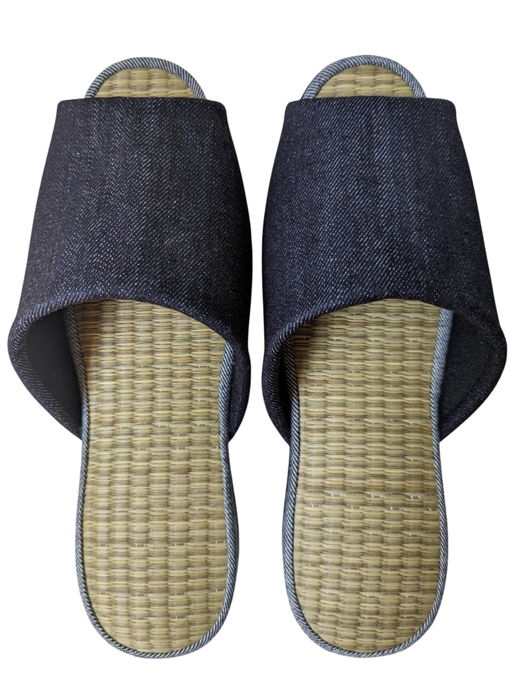Open-toe TATAMI Denim Slippers Mix color