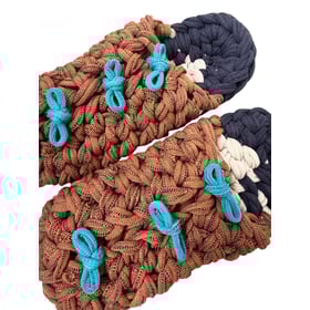 Knit up-cycle slippers