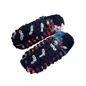Knit up-cycle slippers