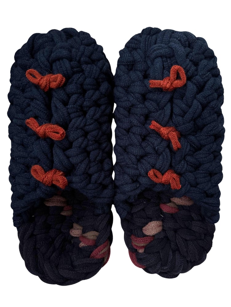 Knit up-cycle slippers