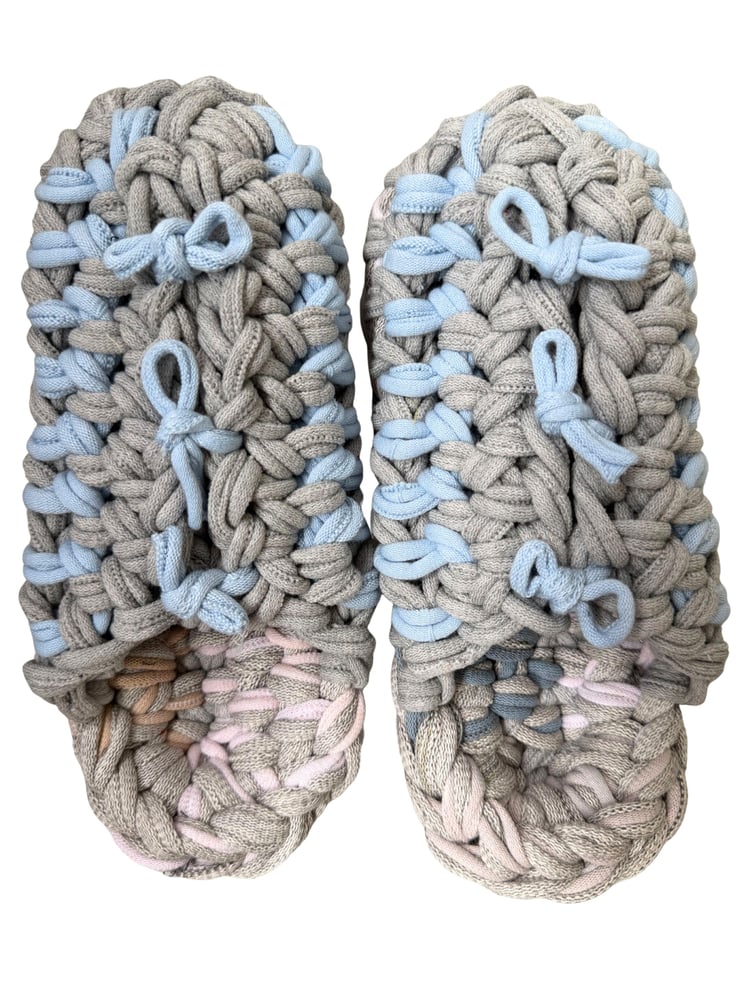 Knit up-cycle slippers