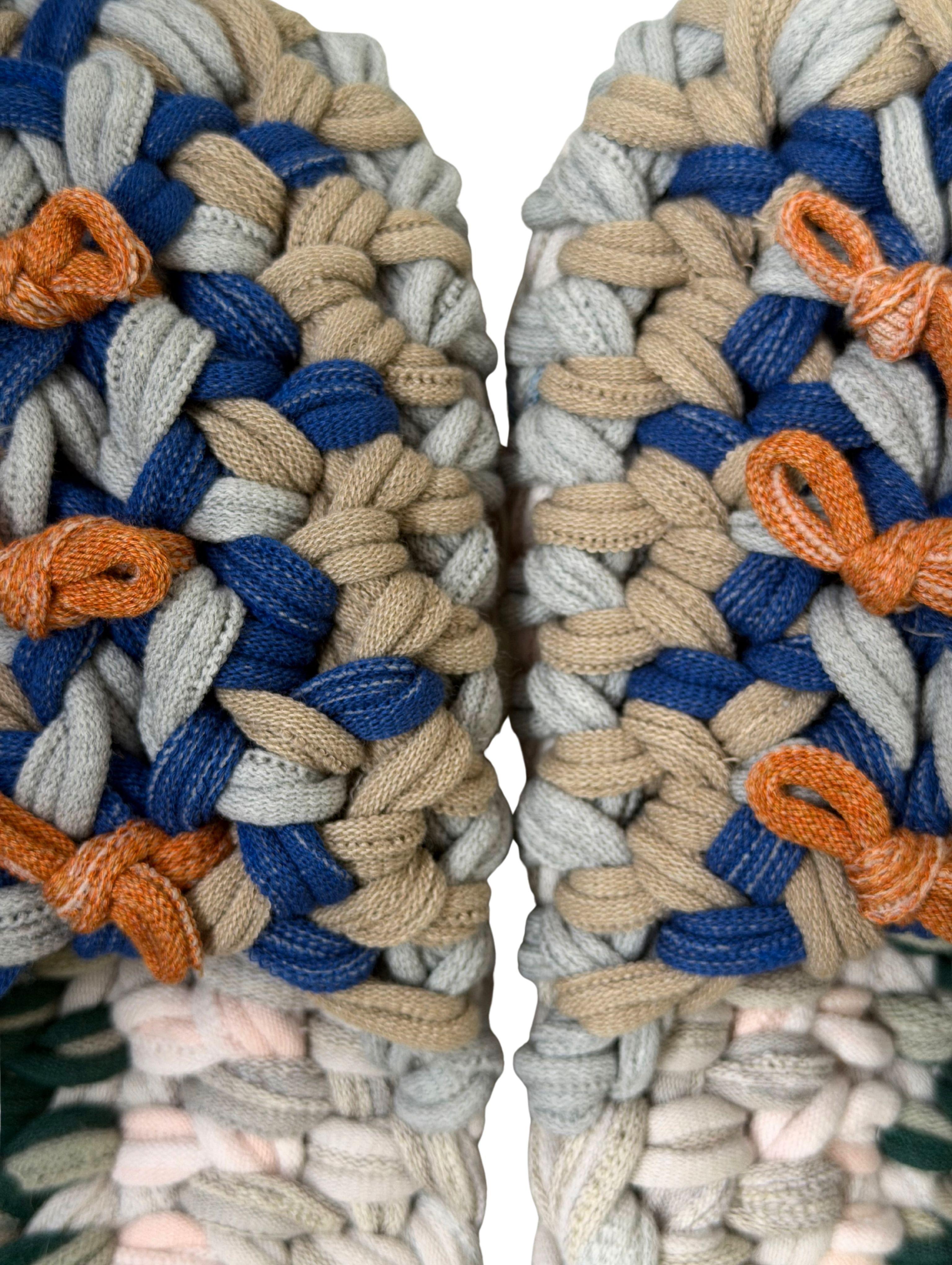 Knit up-cycle slippers