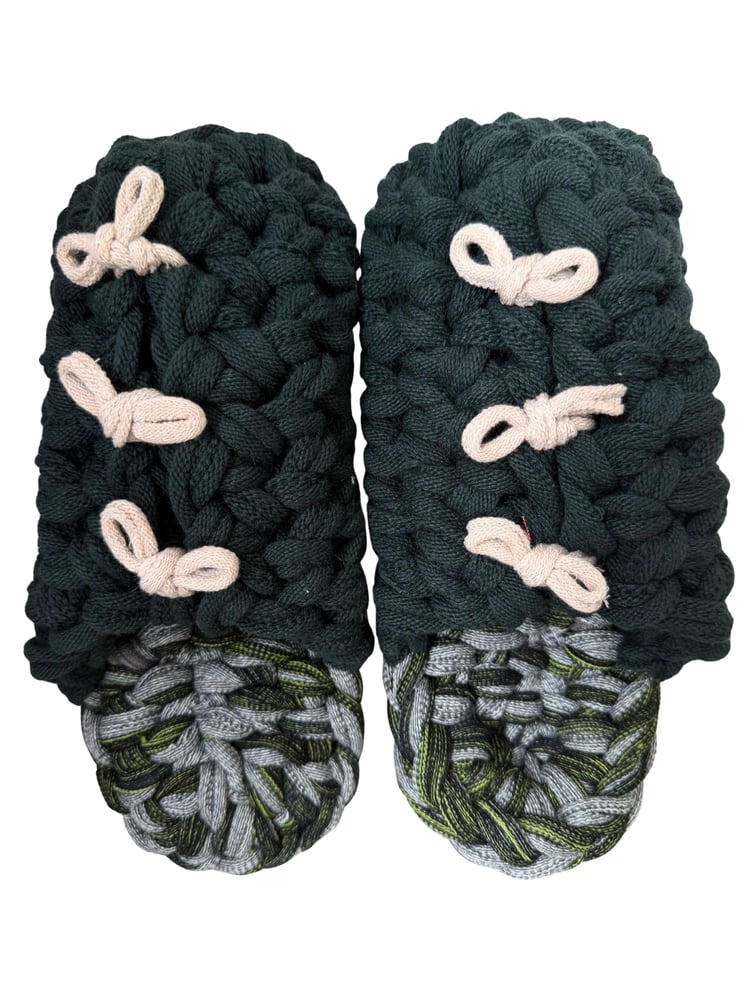 Knit up-cycle slippers