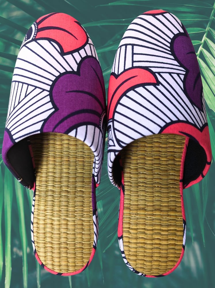 Large Tatami Print Mix Slippers