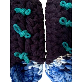 Knit up-cycle slippers