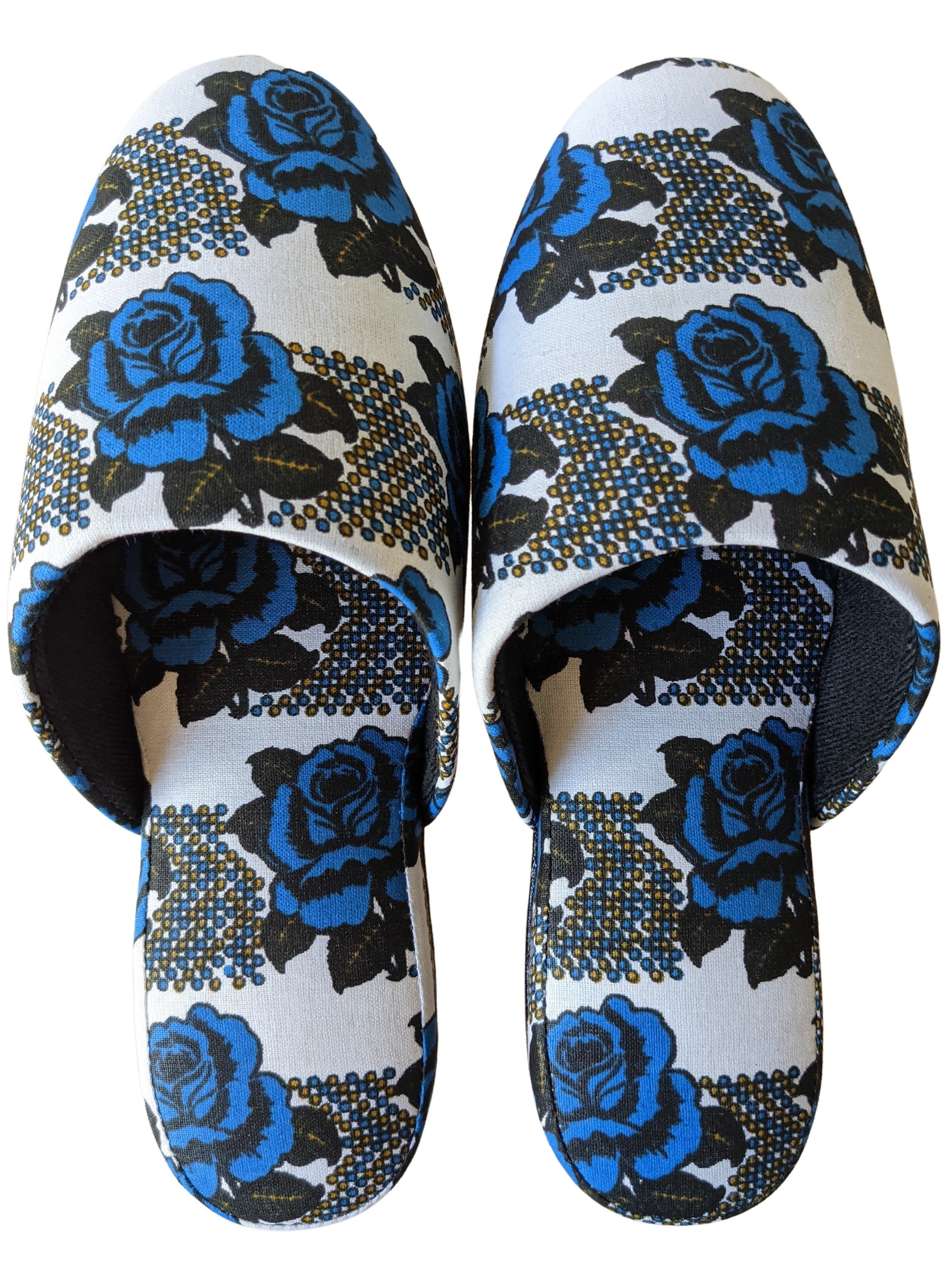 Medium Rose Print Mix Slippers