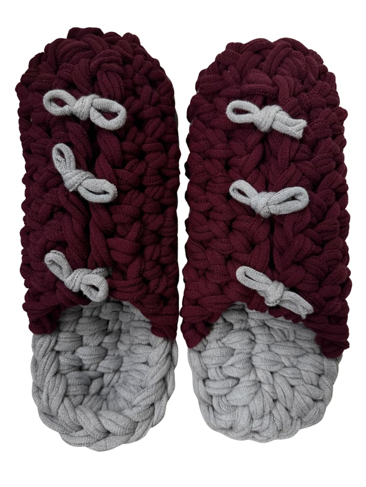 Knit up-cycle slippers