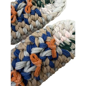 Knit up-cycle slippers