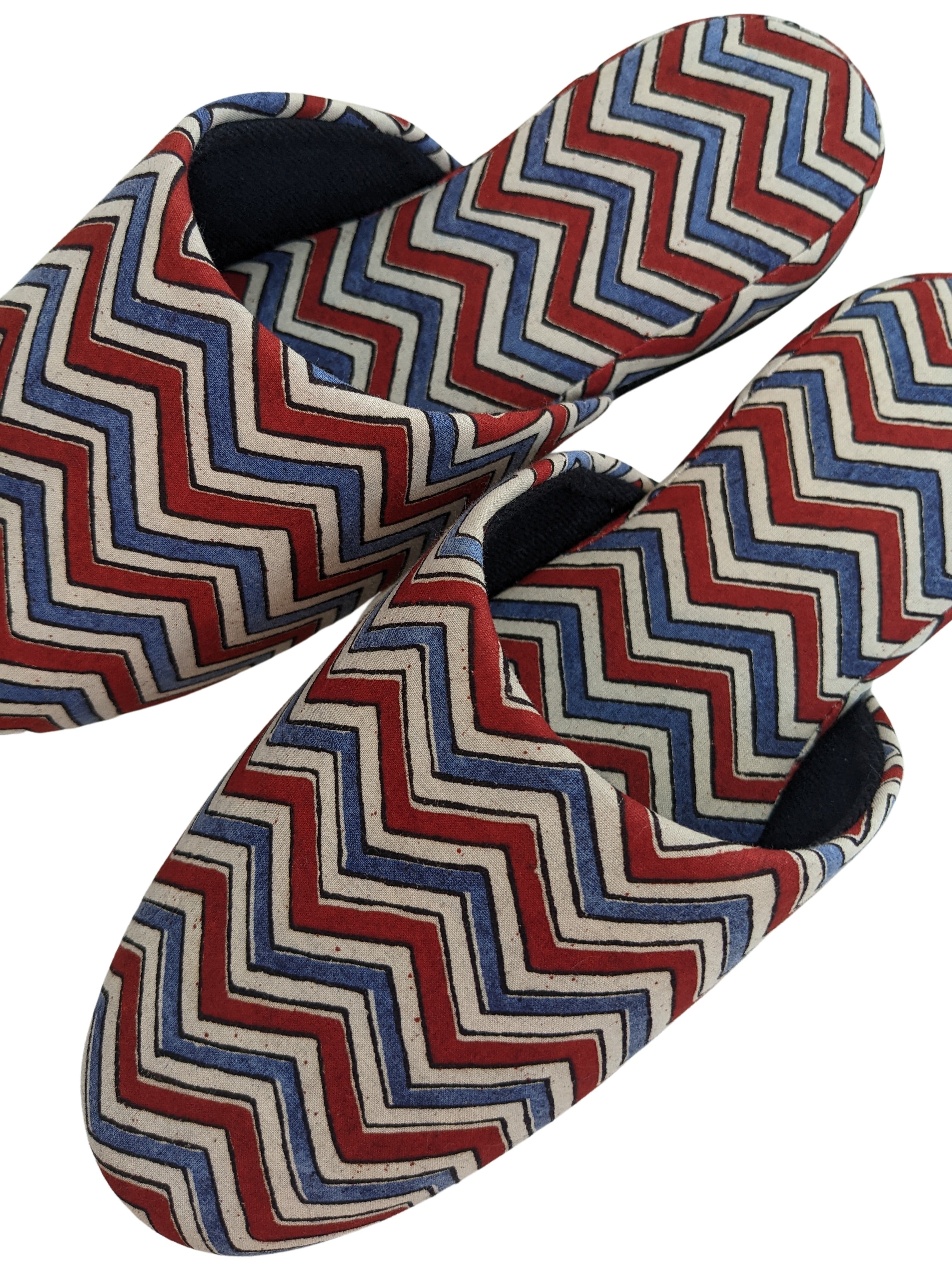 Large Block Printing Flowers Mix Slippers