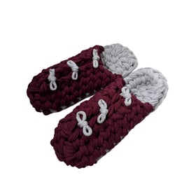 Knit up-cycle slippers