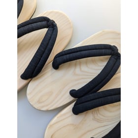 Wood Unpainted Natural GETA ZOURI Slippers