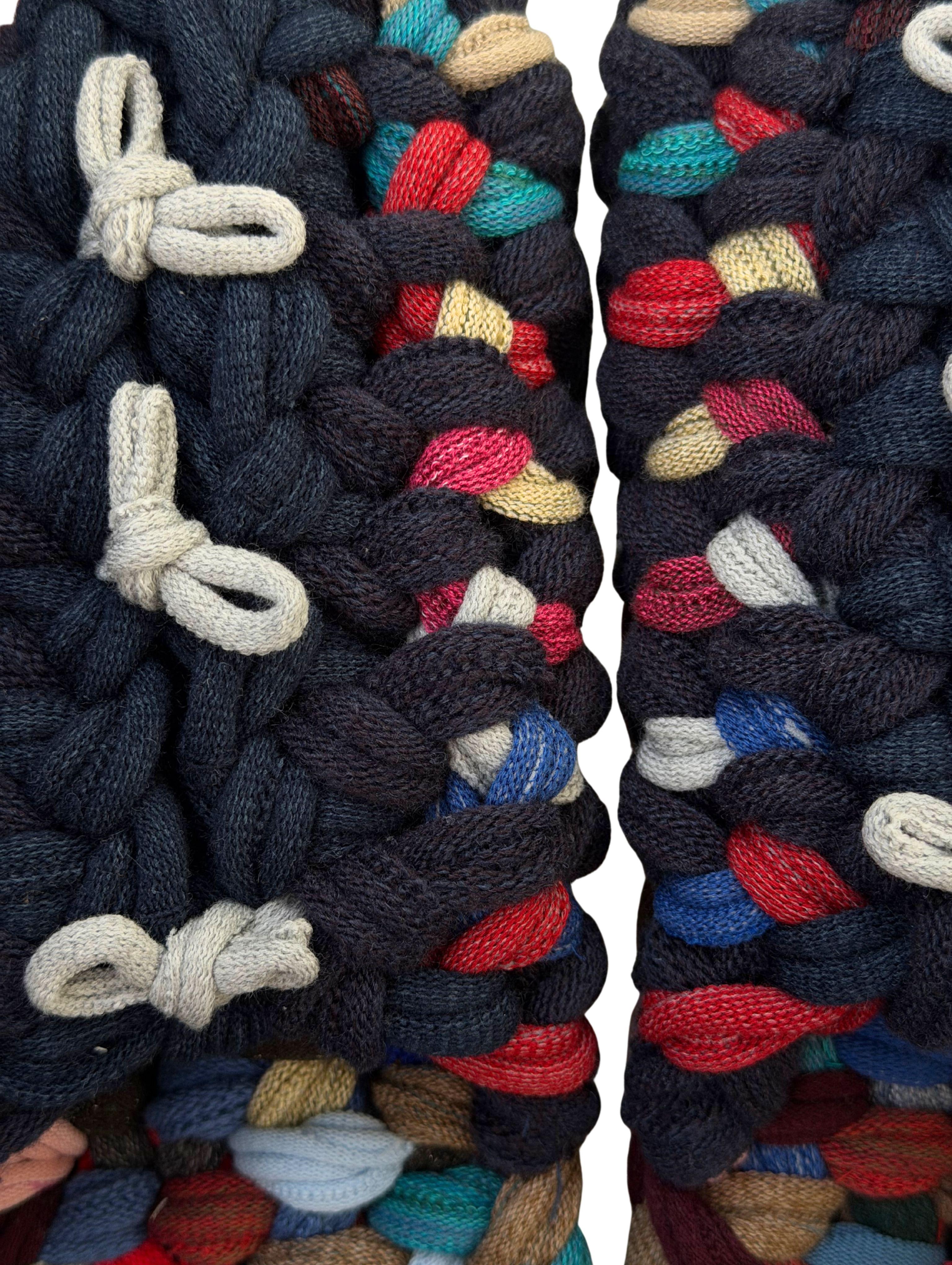 Knit up-cycle slippers