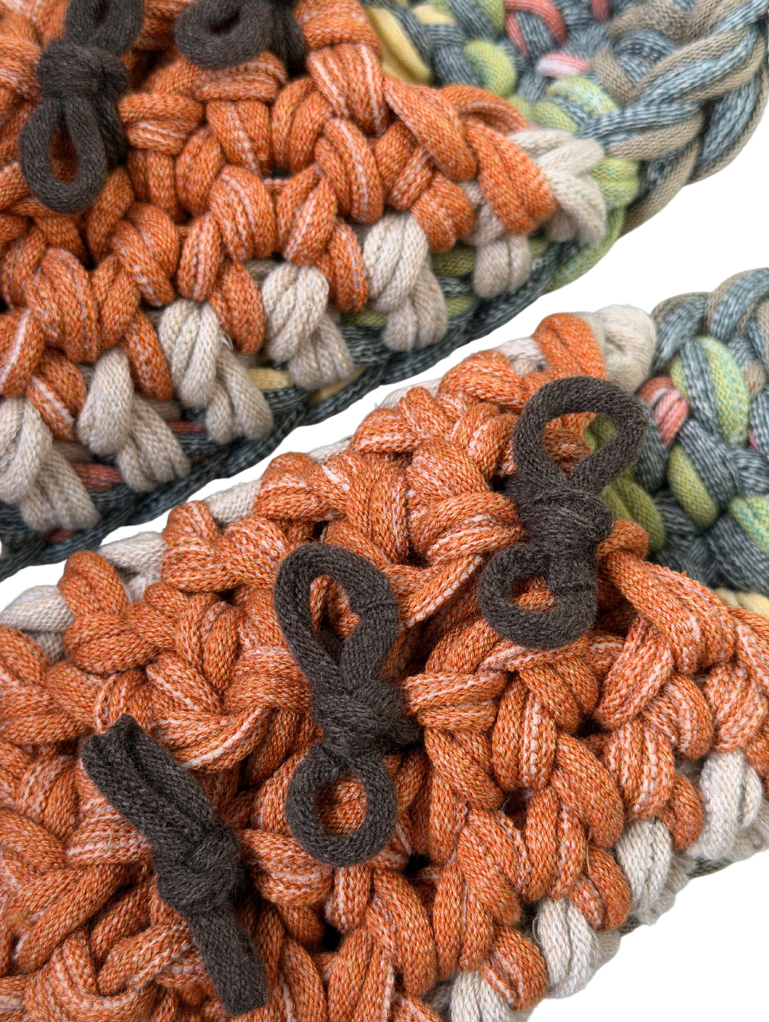 Knit up-cycle slippers