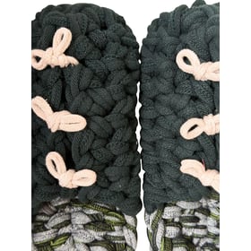Knit up-cycle slippers