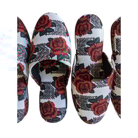 Medium Rose Print Mix Slippers