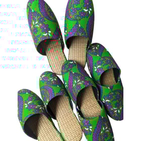 Large Tatami Print Mix Slippers