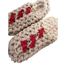 Knit up-cycle slippers