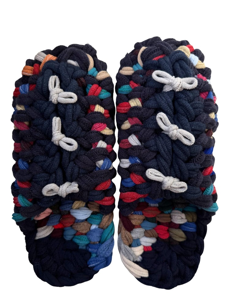 Knit up-cycle slippers