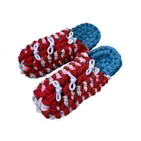 Knit up-cycle slippers