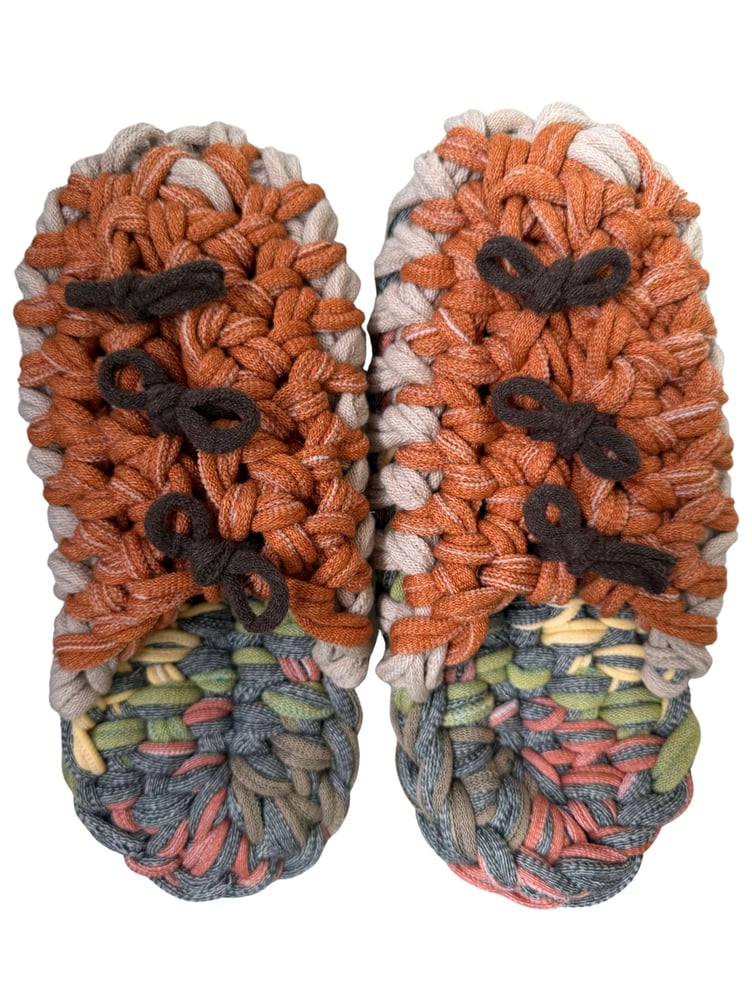 Knit up-cycle slippers