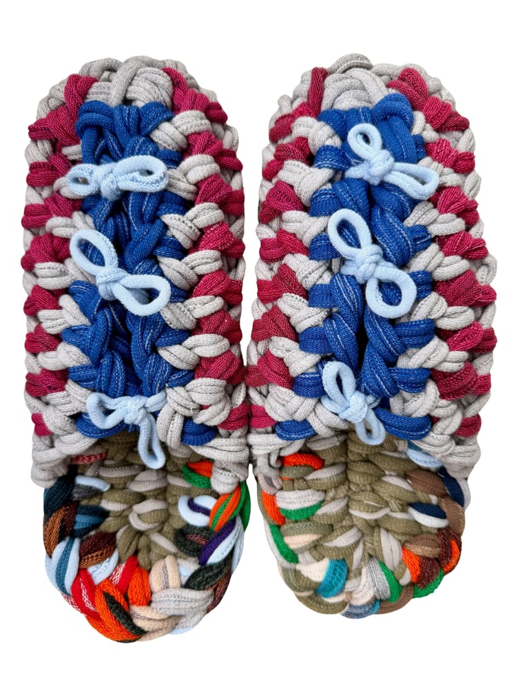 Knit up-cycle slippers