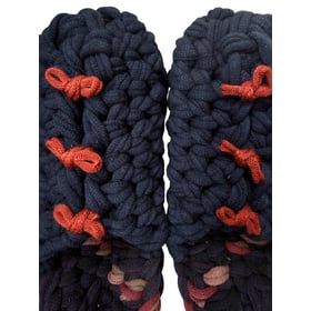 Knit up-cycle slippers