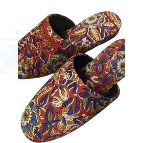 Medium Block Printing Flowers Mix Slippers