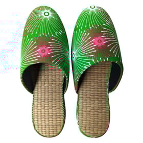 Large Tatami Print Mix Slippers