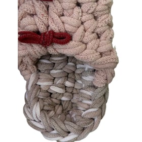 Knit up-cycle slippers