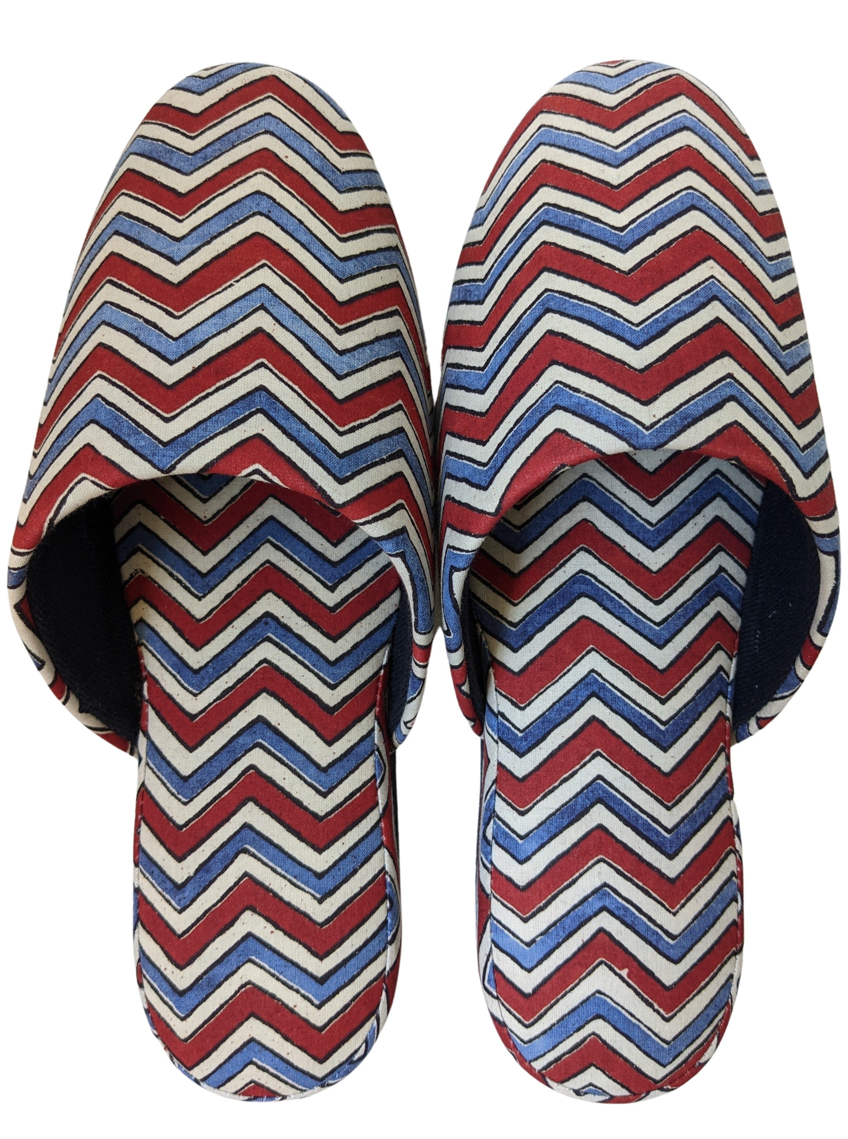 Medium Block Printing Flowers Mix Slippers