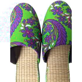 Large Tatami Print Mix Slippers