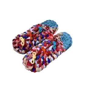 Knit up-cycle slippers
