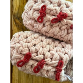 Knit up-cycle slippers