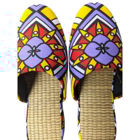 Large Tatami Print Mix Slippers