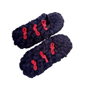 Knit up-cycle slippers
