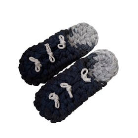 Knit up-cycle slippers