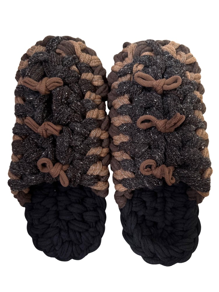 Knit up-cycle slippers