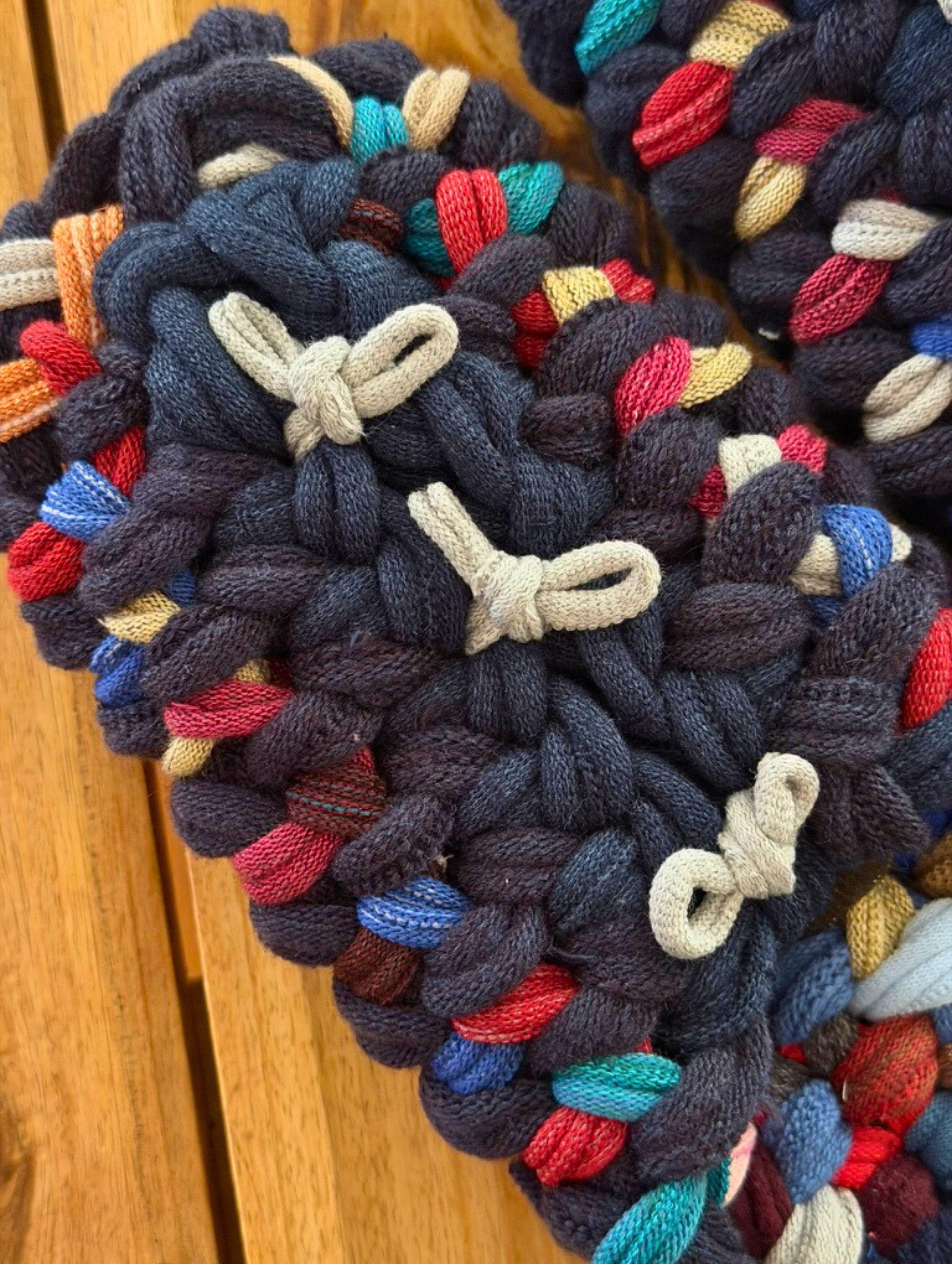 Knit up-cycle slippers