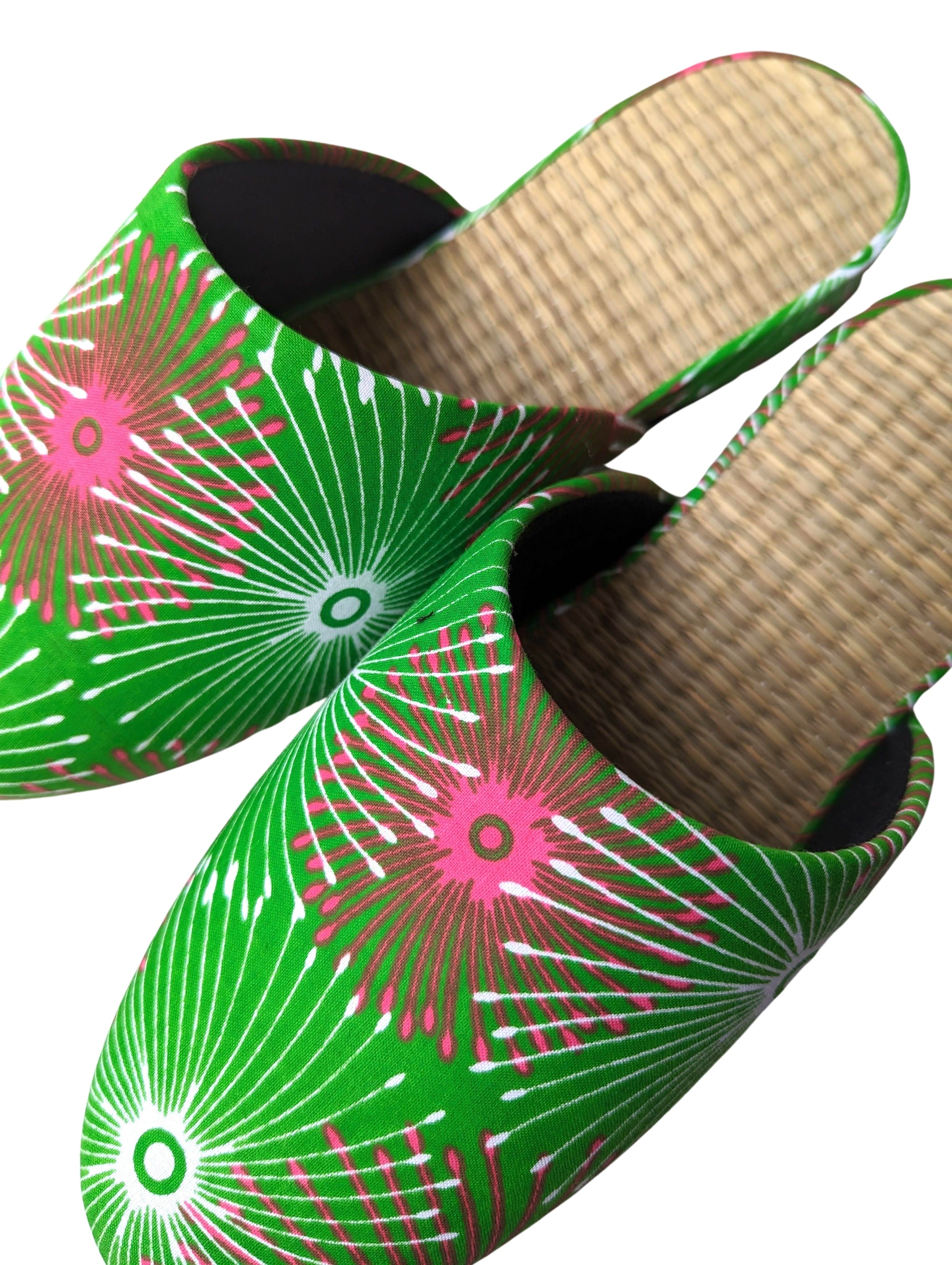 Large Tatami Print Mix Slippers