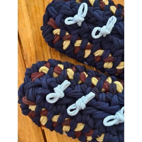 Knit up-cycle slippers