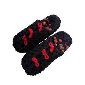 Knit up-cycle slippers