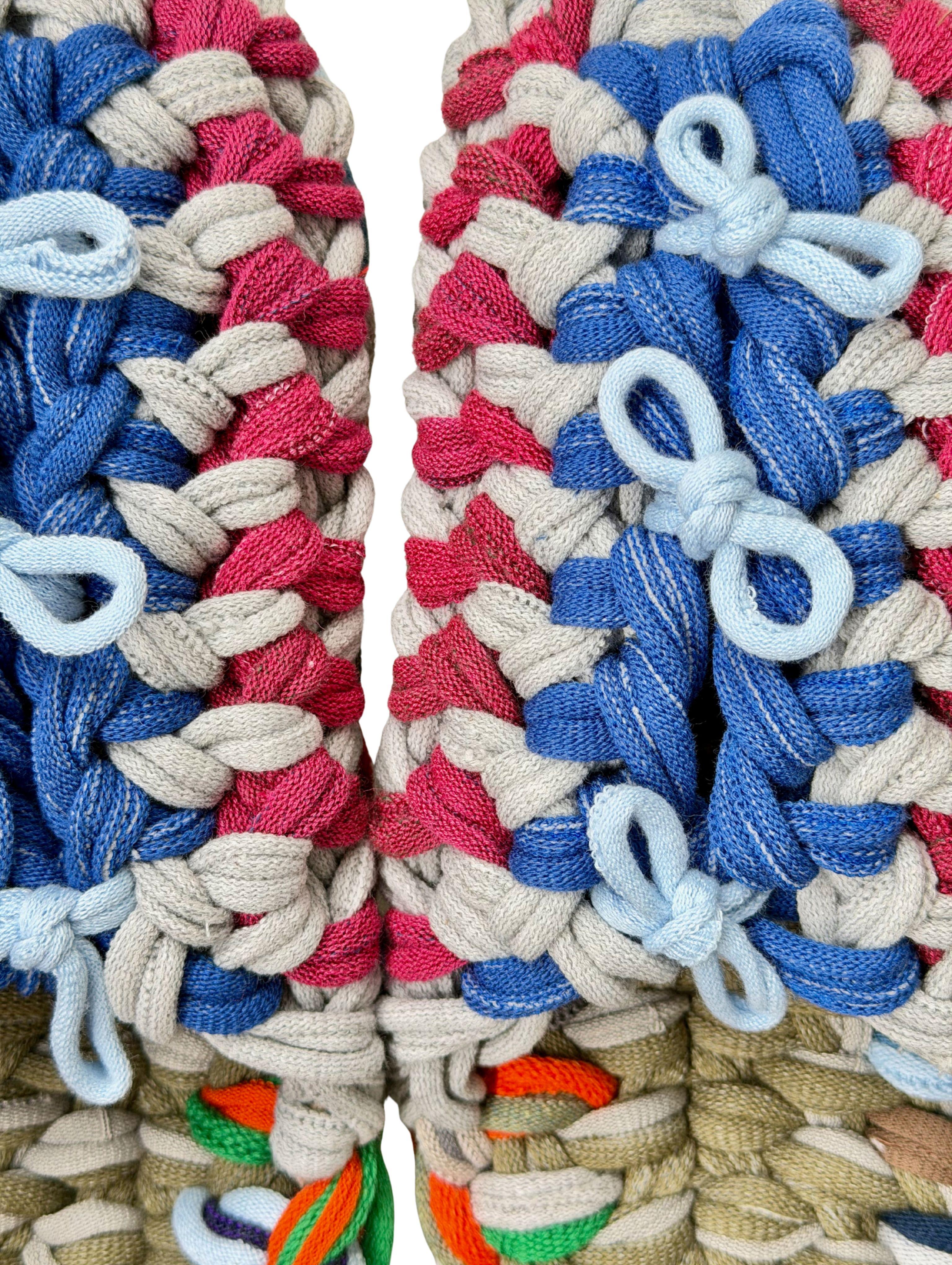 Knit up-cycle slippers